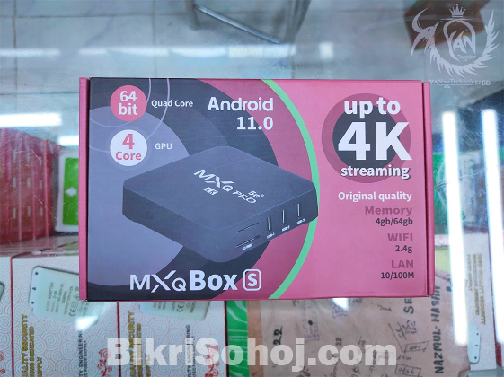 MXQ Pro 4/64GB Ram/Rom Tv Box